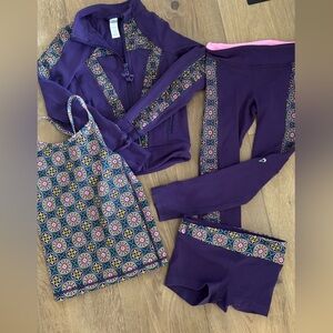 Ivivva by lululemon lot Purple Kids Matching Set